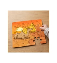 Piramitler - Deve - Antik Mısır Tasarımlı 24 Parça Ahşap Çocuk Puzzle MPK0455