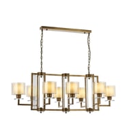 AVONNI AV-60190-8E-YM Eskitme Kaplama Modern Avize E27 Metal Cam 110x60cm