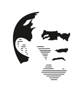 Atatürk Silüet Sticker17x17 Cm Siyah