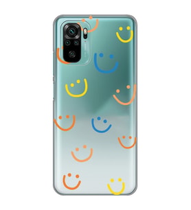 Xiaomi Redmi Note 10 / Note 10S Uyumlu Gülücük Tasarımlı Şeffaf Telefon Kılıfı