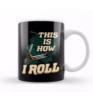 Cute & Funny This Is How I Roll Rolling Pin Baker Pun Kupa Bardak Porselen