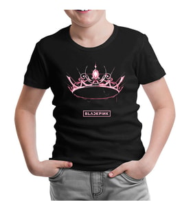 Black Pink - Crown Siyah Çocuk Tshirt