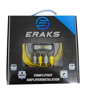 8AWG Amfi Kablo Seti Montaj Kablo Seti 1000W 8 Gauge 100A ANL Sigortalı RCA Bağlantılı