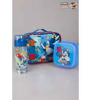 LİSANSLI SONIC " BESLENME SETİ " 2 KATLI BESLENME KUTUSU , BESLENME ÇANTASI VE 500 ML TRITAN MATARA