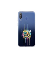 Samsung Galaxy M30 ile uyumlu Splash arı tasarımlı şeffaf silikon kılıf