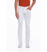 Hatemoğlu Beyaz Regular Fit Yüksek Bel Düz Paça Basic Kot Pantolon