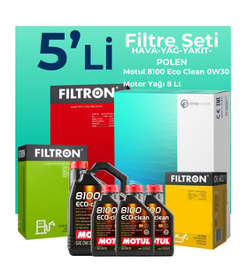 Filtron Citroen Jumper 2.2 BlueHDi Dizel Filtre Bakım Seti Motul Motor Yağlı (2019-2024) 5 Li