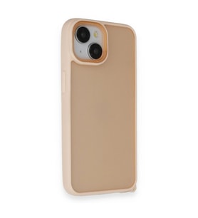 Apple İphone 14 Kılıf Elegant Kapak - Pudra
