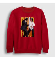 Presmono Unisex Kırmızı Dance V2 Film Pulp Fiction Sweatshirt 248961tt