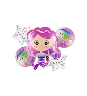 ÇITIPITISTORE DENİZ KIZI 5Lİ FOLYO SET BALON