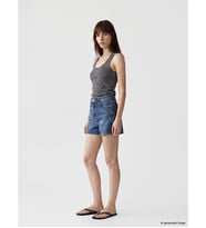 LCW Jeans İndigo Yüksek Bel Taşlı Kadın Jean Şort