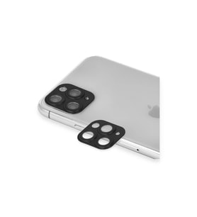 Apple iPhone 11 Pro Max Pers Alüminyum Kamera Lens - Siyah