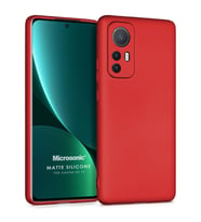 Microsonic Matte Silicone Xiaomi Mi 12 Lite Kılıf Kırmızı