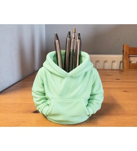 3D Baskı Kapüşonlu Sweatshirt Kalemlik - Masaüstü Organizer-Mint