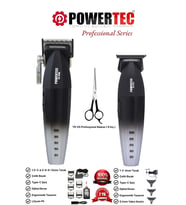 Powertec TR-4100 & Powertec TR-2727 Profesyonel Tıraş Makinesi 2'li Set Erkek Bakım Seti (Makas Hediyeli)