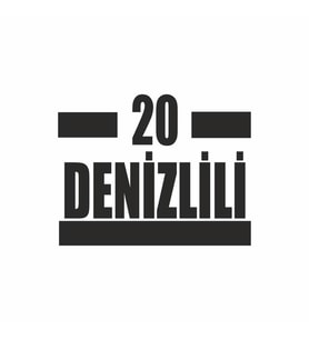 20 Denizlili Araba Sticker siyah 16x9 CM (Siyah)