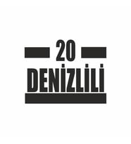 20 Denizlili Araba Sticker siyah 16x9 CM (Siyah)