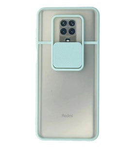 Durukar® Redmi Note 9 Pro Kılıf Palm Buzlu Kamera Sürgülü Silikon - Turkuaz