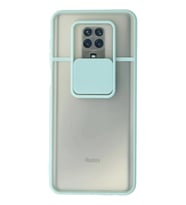 Durukar® Redmi Note 9 Pro Kılıf Palm Buzlu Kamera Sürgülü Silikon - Turkuaz