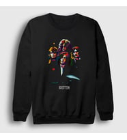 Presmono Unisex Siyah Band V2 Led Zeppelin Sweatshirt 95581tt