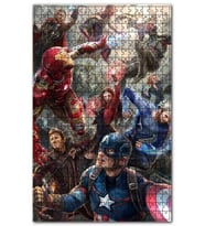 Cakapuzzle Karekterleri Savaş Ve Kaptan Amerika Puzzle Yapboz MDF (Ahşap) (120 Parça)
