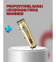 Type-C Şarjlı Lcd Ekranlı Profesyonel Saç Sakal Tıraş Makinesi