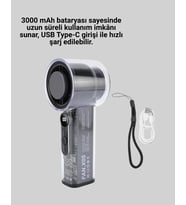 Yüksek Hızlı Şarjlı Fan Kamp, Ofis Ve Açık Hava İçin İdeal