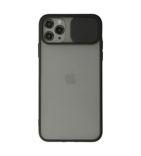 Apple İphone 11 Pro Max Kılıf Palm Buzlu Kamera Sürgülü Silikon - Siyah