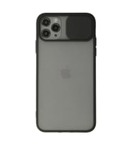 Apple İphone 11 Pro Max Kılıf Palm Buzlu Kamera Sürgülü Silikon - Siyah