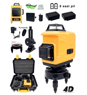 Pro 360° 16 Köşe Otomatik Hizalamalı Lazer Metre Hizalama Yeşil Çizgili Lazer Hizalama Su Terazisi.