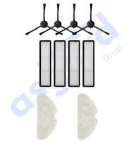 Dreame D10S, D10S PRO, D9 MAX GEN2 Uyumlu 4 Yan Fırça 4 Filtre 2 Mop PKT-iasgf0000228