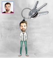 Kişiye Özel Karikatür Tasarım Anahtarlık 97267