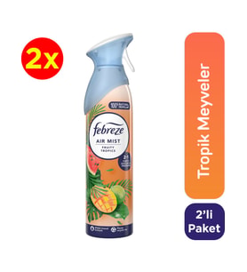 Febreze Hava Ferahlatıcı Sprey Oda Kokusu Tropik Meyveler 185 ml 2 Adet