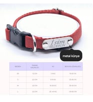 Ayarlanabilir Yavru, Mini ve Orta Irk Köpek Tasması, Köpek Tasma ve Künyesi, Sağlam Köpek Tasması 1,5cm (Kırmızı)