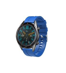 Huawei GT2 46mm 22mm Uyumlu Kordon Silikon Yumuşak Esnek Sportif KRD-23 Kayış (SAKS MAVI)