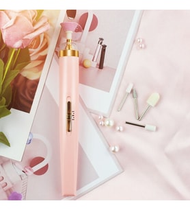 Şarjlı Işıklı Manikür & Pedikür Set Rose Gold 5 Başlıklı