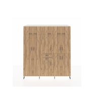 Kronos Dolap 10 Raflı 2 Çekmeceli 3 Askılı 220x59x243 Aytaşı-Çam/Çam
