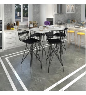 Knsz masa sandalye takımı hem105zengin byzsyh 130*070 4 sandalye syhsyh kolçaklı