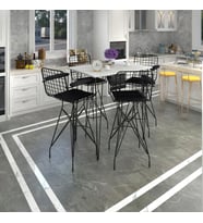 Knsz masa sandalye takımı hem105zengin byzsyh 130*070 4 sandalye syhsyh kolçaklı