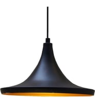 MYLİGHTS RETRO RUSTİK SİYAH  İÇİ ALTIN METAL SAKIT AVİZE 35 CM