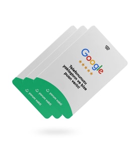 NFC ve QR Kodlu Google Yorum ve Puanlama Kartı 3'LÜ PAKET