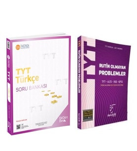 Üç Dört Beş TYT Türkçe ve Karekök Rutin Olmayan Problemler Soru Bankası 2 Kitap Set