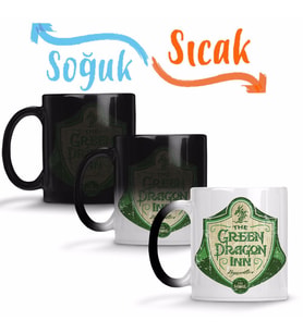 Harry Potter The Green Dragon Sihirli Kupa Bardak Porselen