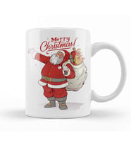 Yılbaşı Yeni Yıl Konseptli Noel Baba Merry Christmas 05 Kupa Bardak Porselen
