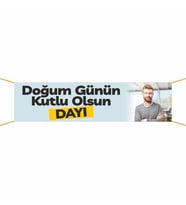 Doğum Günü Pankartı (Dayı) -20 75x300 cm (Çok Renkli)