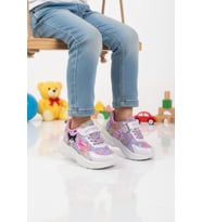 Ayakmod Lila Fileli Cırtlı Kız Çocuk Spor Ayakkabı Ruffon P