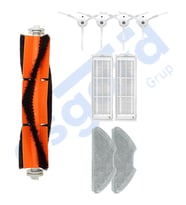 Xiaomi Mop 2 Pro (MJST1SHW) -Mop 2 Lite Uyumlu 1 Ana Fırça 4 Yan Fırça 2 Filtre 2 Mop PKT-iasgf0000360