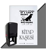 Kişiye Özel If I Can't Brıng My Dog I'm Not Going Tarihli Otomatik Kitap Kaşesi (Siyah)