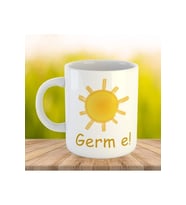 Germ E - Kürtçe Porselen Kupa (Beyaz)