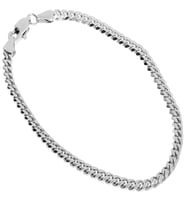 Erkek 4 mm Zincir Çelik Bileklik (Silver)